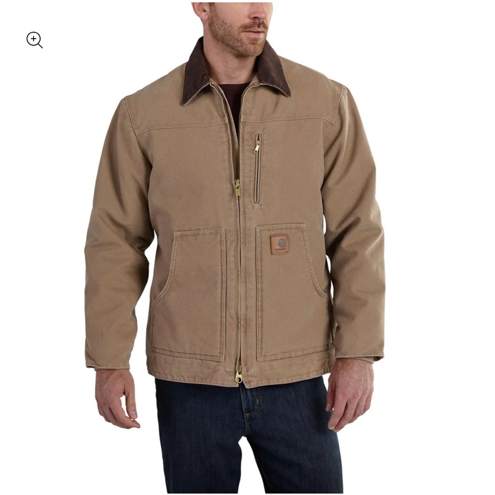 Carhartt Loose Fit Washed Duck Coat Sherpa Lined Men's Size 3XL